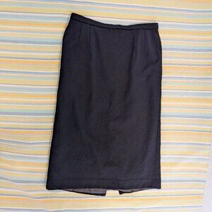 ⭐ Vintage Pendleton 100% Virgin Wool black skirt size 14 Tall